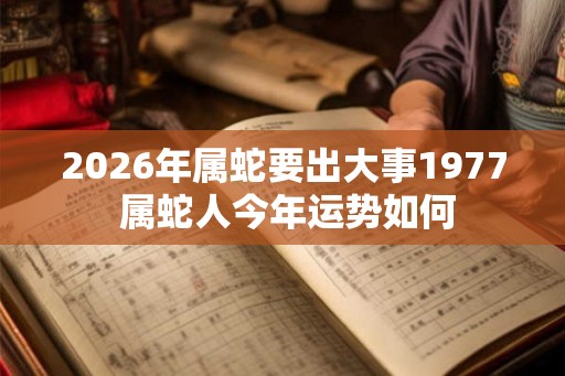 2026年属蛇要出大事1977 属蛇人今年运势如何