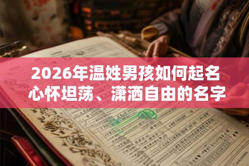 2026年温姓男孩如何起名 心怀坦荡、潇洒自由的名字精选