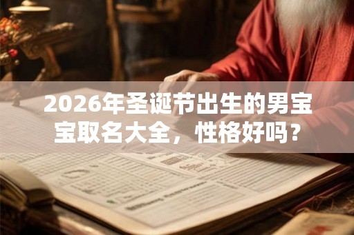 2026年圣诞节出生的男宝宝取名大全，性格好吗？