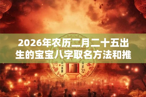 2026年农历二月二十五出生的宝宝八字取名方法和推荐