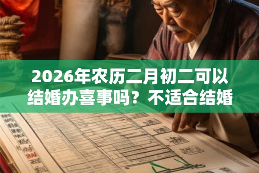 2026年农历二月初二可以结婚办喜事吗?不适合结婚生肖? 2026年农历二月初二可以结婚办喜事吗?不适合结婚生肖?