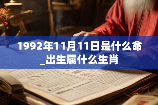 1992年11月11日是什么命_出生属什么生肖 1992年11月11日是什么命_出生属什么生肖