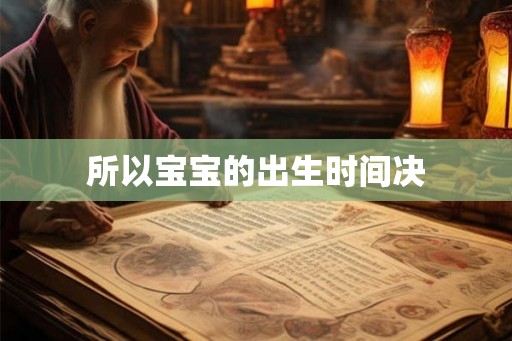 所以宝宝的出生时间决
