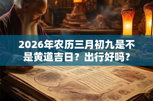 2026年农历三月初九是不是黄道吉日？出行好吗？