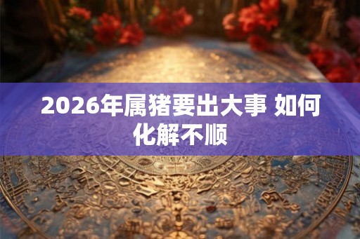 2026年属猪要出大事 如何化解不顺