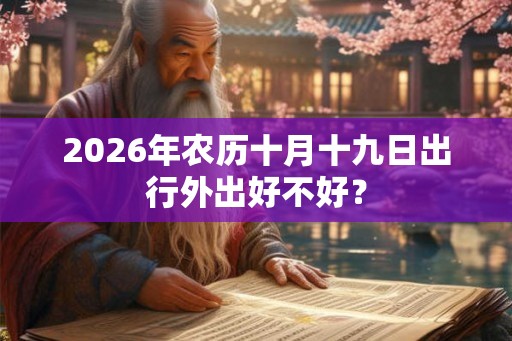 2026年农历十月十九日出行外出好不好？