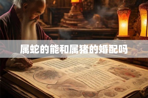 属蛇的能和属猪的婚配吗