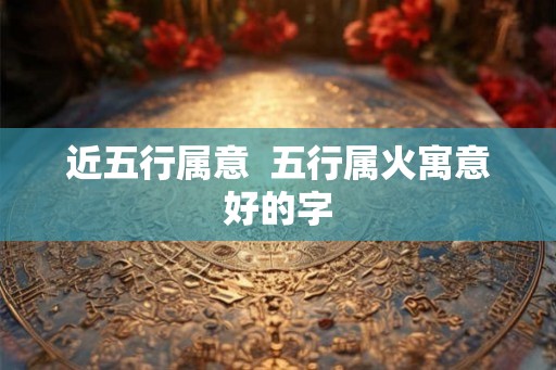 近五行属意  五行属火寓意好的字