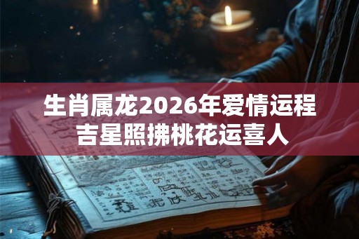 生肖属龙2026年爱情运程 吉星照拂桃花运喜人