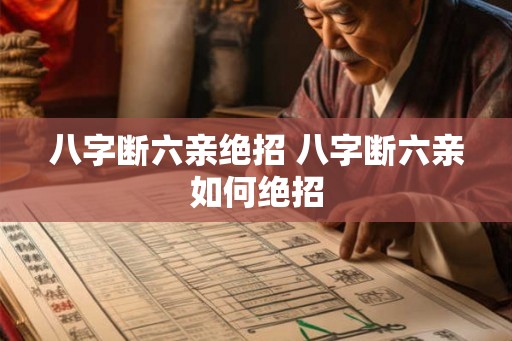 八字断六亲绝招 八字断六亲如何绝招