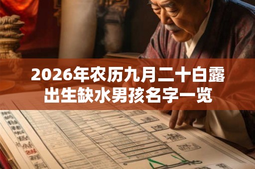 2026年农历九月二十白露出生缺水男孩名字一览