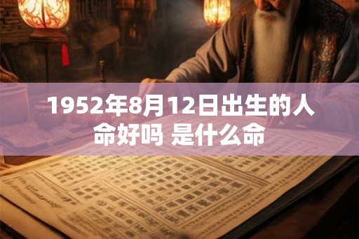 1952年8月12日出生的人命好吗 是什么命