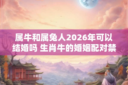 属牛和属兔人2026年可以结婚吗 生肖牛的婚姻配对禁忌