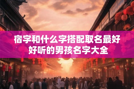 宿字和什么字搭配取名最好 好听的男孩名字大全