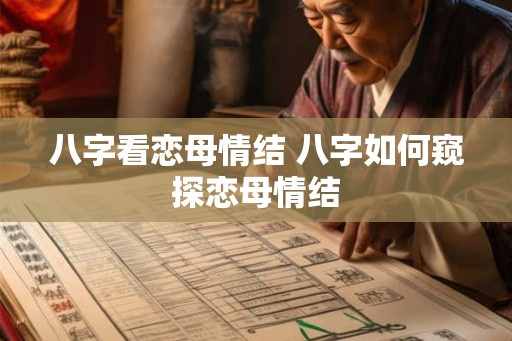 八字看恋母情结 八字如何窥探恋母情结