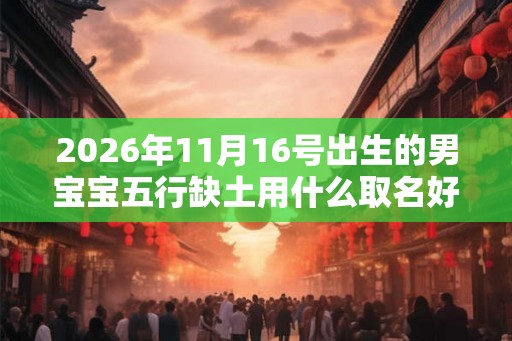 2026年11月16号出生的男宝宝五行缺土用什么取名好