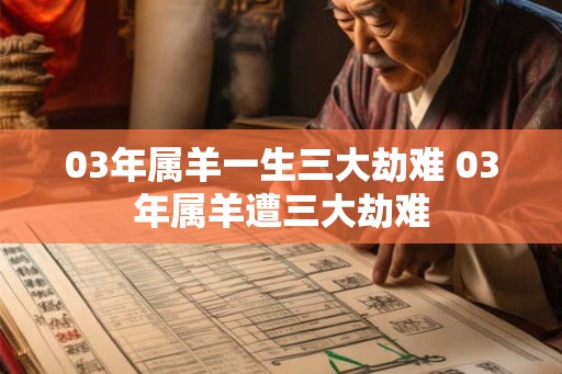 03年属羊一生三大劫难 03年属羊遭三大劫难 03年属羊一生三大劫难 03年属羊遭三大劫难