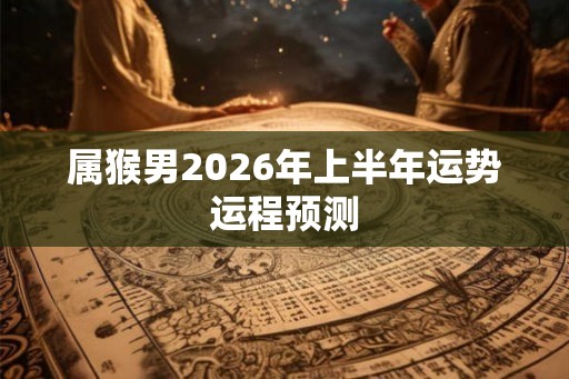 属猴男2026年上半年运势运程预测