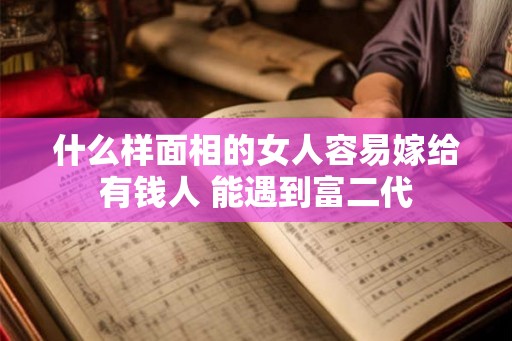 什么样面相的女人容易嫁给有钱人 能遇到富二代