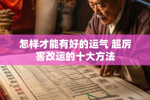 怎样才能有好的运气 超厉害改运的十大方法