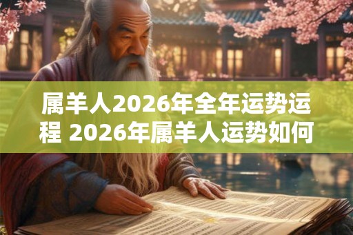 属羊人2026年全年运势运程 2026年属羊人运势如何