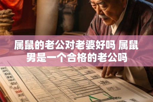 属鼠的老公对老婆好吗 属鼠男是一个合格的老公吗