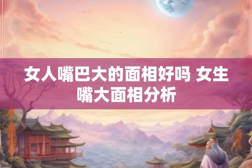 女人嘴巴大的面相好吗 女生嘴大面相分析