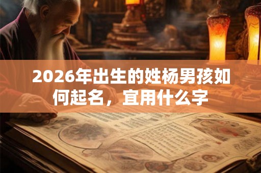 2026年出生的姓杨男孩如何起名，宜用什么字