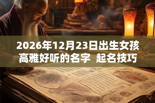 2026年12月23日出生女孩高雅好听的名字  起名技巧分享