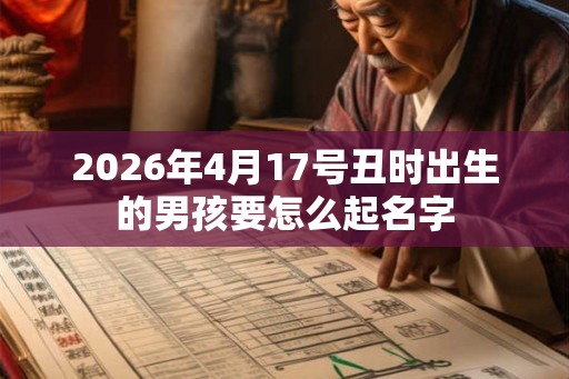 2026年4月17号丑时出生的男孩要怎么起名字