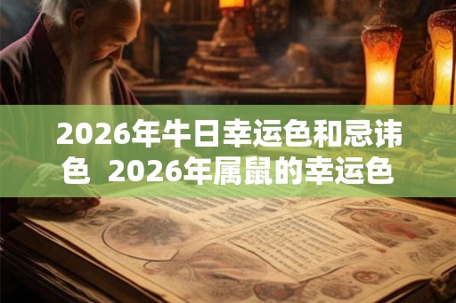 2026年牛日幸运色和忌讳色  2026年属鼠的幸运色