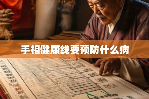 手相健康线要预防什么病