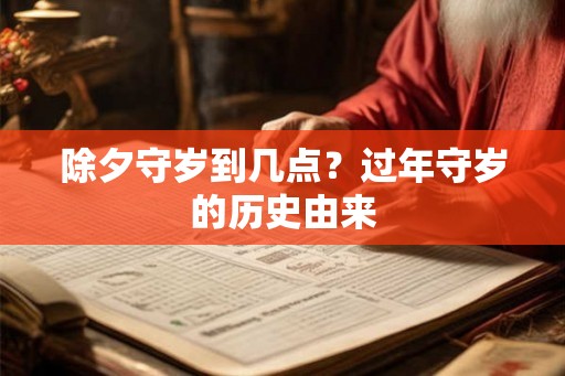 除夕守岁到几点？过年守岁的历史由来