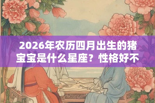 2026年农历四月出生的猪宝宝是什么星座？性格好不好？
