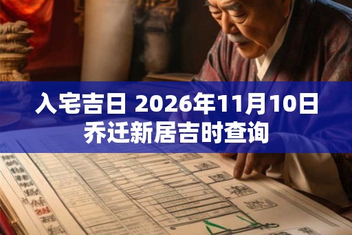 入宅吉日 2026年11月10日乔迁新居吉时查询