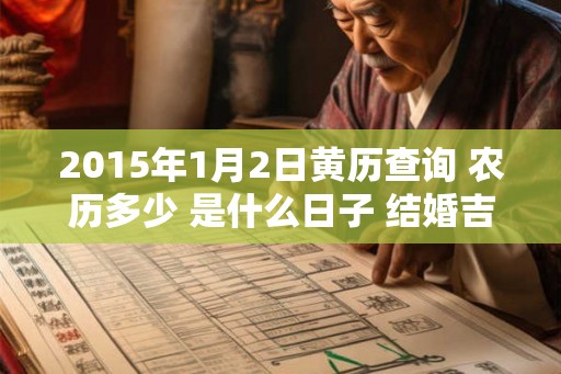 2015年1月2日黄历查询 农历多少 是什么日子 结婚吉时