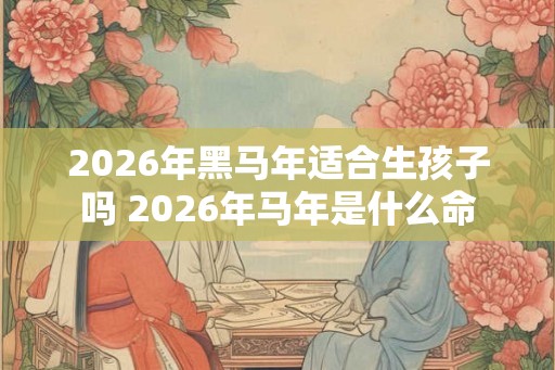 2026年黑马年适合生孩子吗 2026年马年是什么命