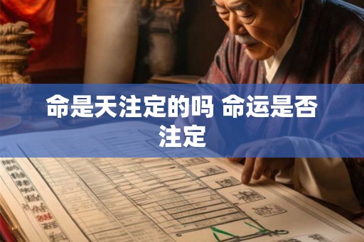命是天注定的吗 命运是否注定