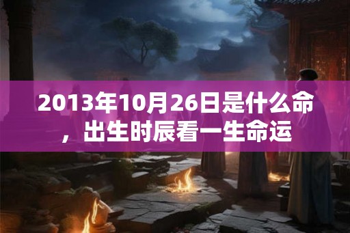 2013年10月26日是什么命，出生时辰看一生命运
