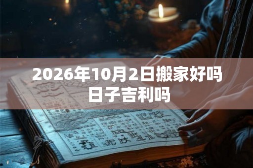 2026年10月2日搬家好吗 日子吉利吗