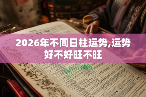 2026年不同日柱运势,运势好不好旺不旺