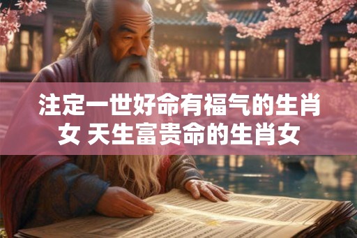 注定一世好命有福气的生肖女 天生富贵命的生肖女