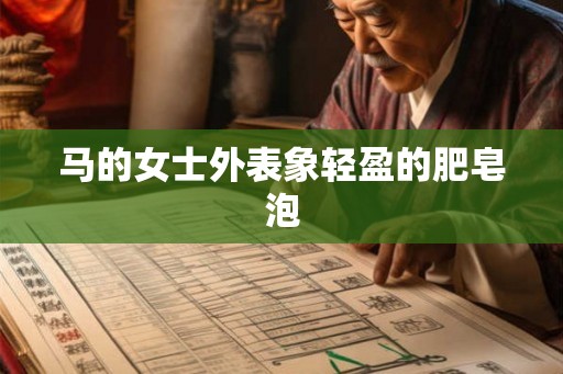 马的女士外表象轻盈的肥皂泡