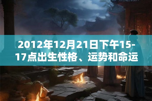 2012年12月21日下午15-17点出生性格、运势和命运 2012年12月21日下午15-17点出生性格、运势和命运
