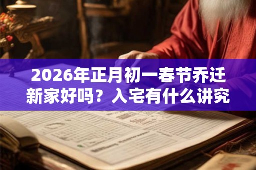 2026年正月初一春节乔迁新家好吗？入宅有什么讲究？