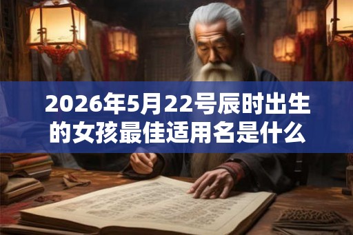 2026年5月22号辰时出生的女孩最佳适用名是什么 2026年5月22号辰时出生的女孩最佳适用名是什么