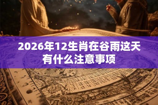 2026年12生肖在谷雨这天有什么注意事项 2026年12生肖在谷雨这天有什么注意事项