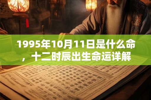 1995年10月11日是什么命，十二时辰出生命运详解
