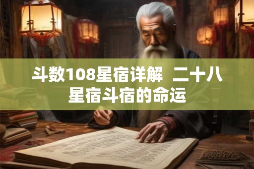 斗数108星宿详解  二十八星宿斗宿的命运