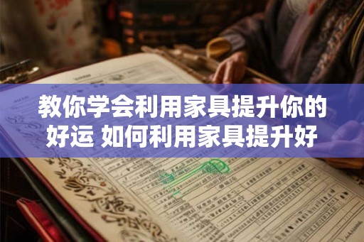 教你学会利用家具提升你的好运 如何利用家具提升好运